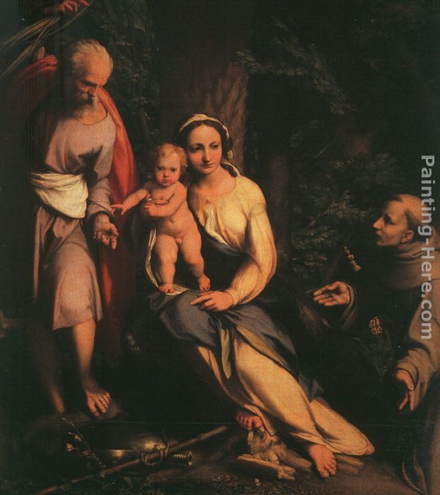 Correggio The Rest on the Flight to Egypt with Saint Francis